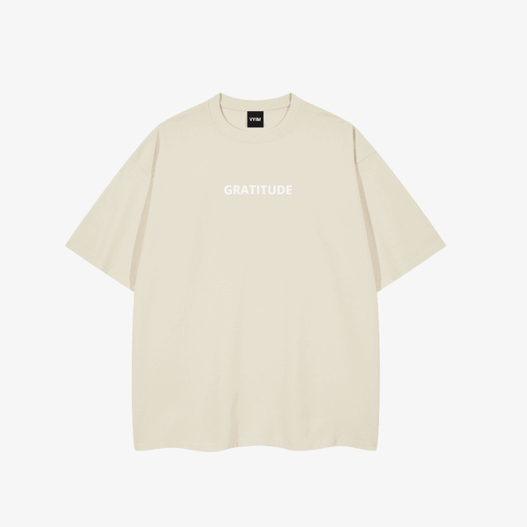 GRATITUDE Classic Tee – Vintage Presence - Cream