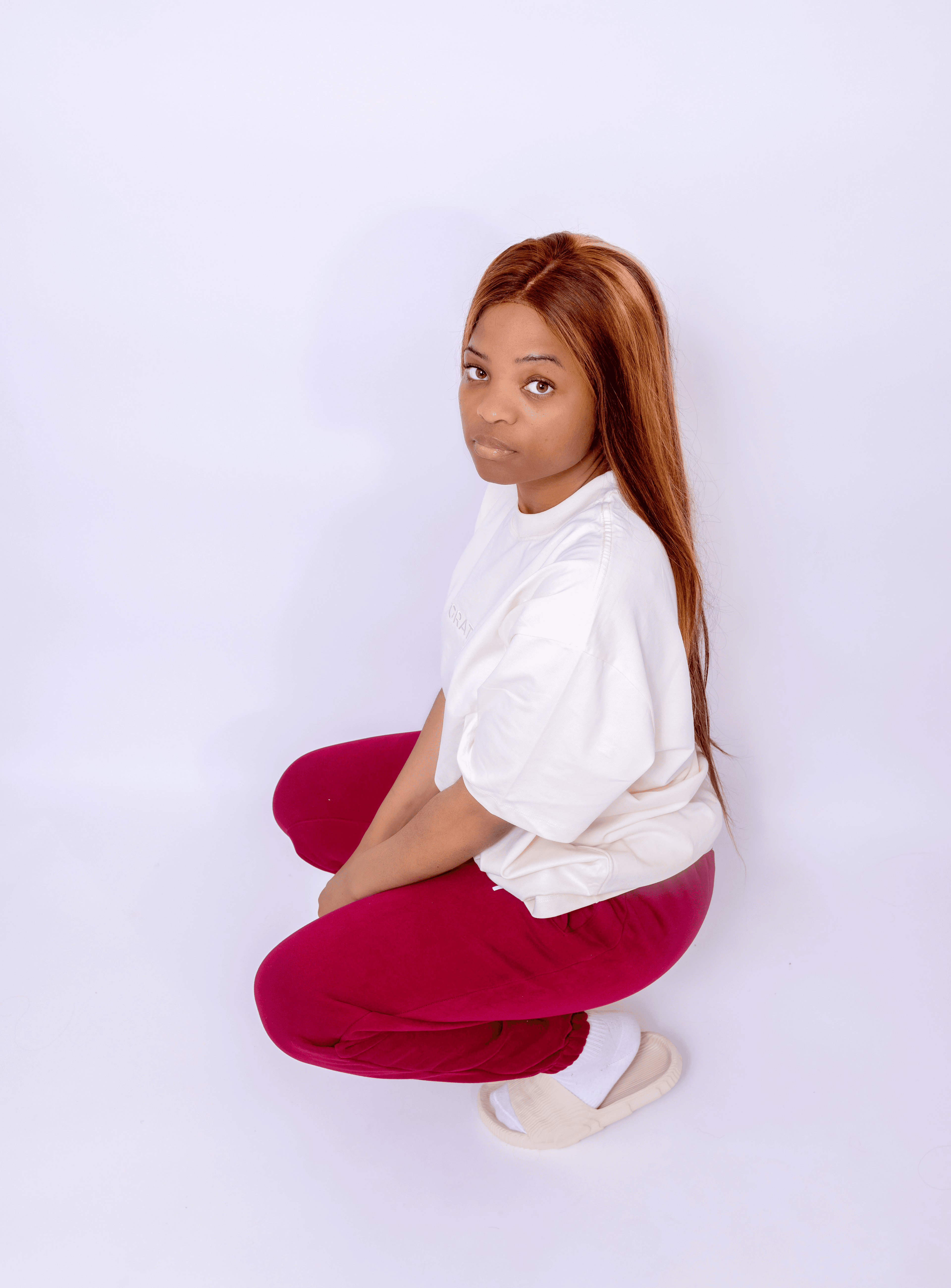 GRATITUDE Sweatpant-deep burgundy