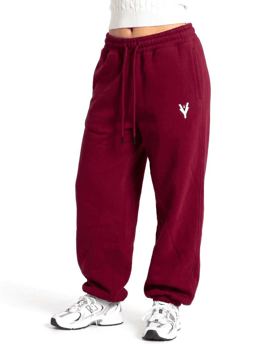 GRATITUDE Women's Sweatpants – Deep Burgundy