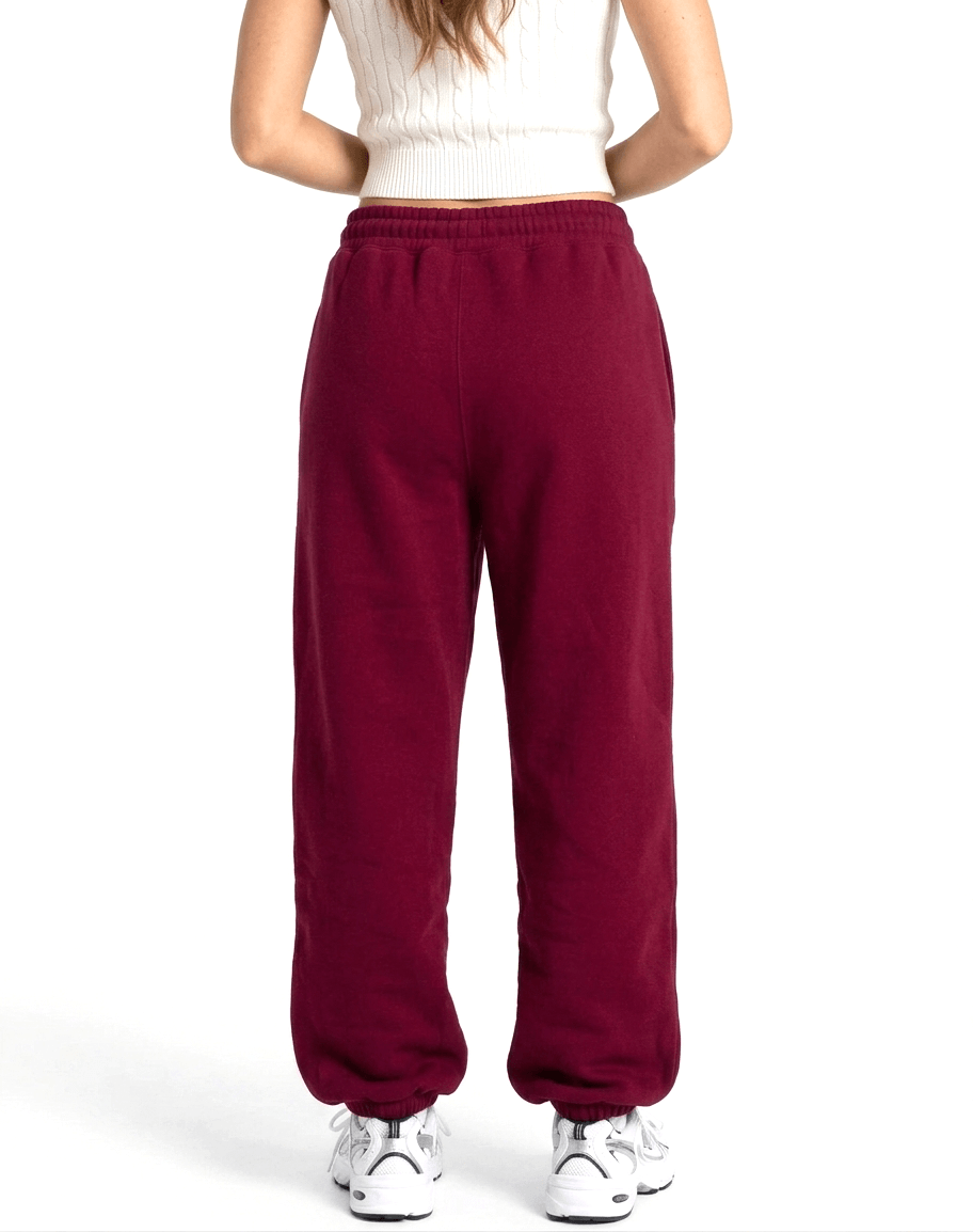 GRATITUDE Women's Sweatpants – Deep Burgundy - 2