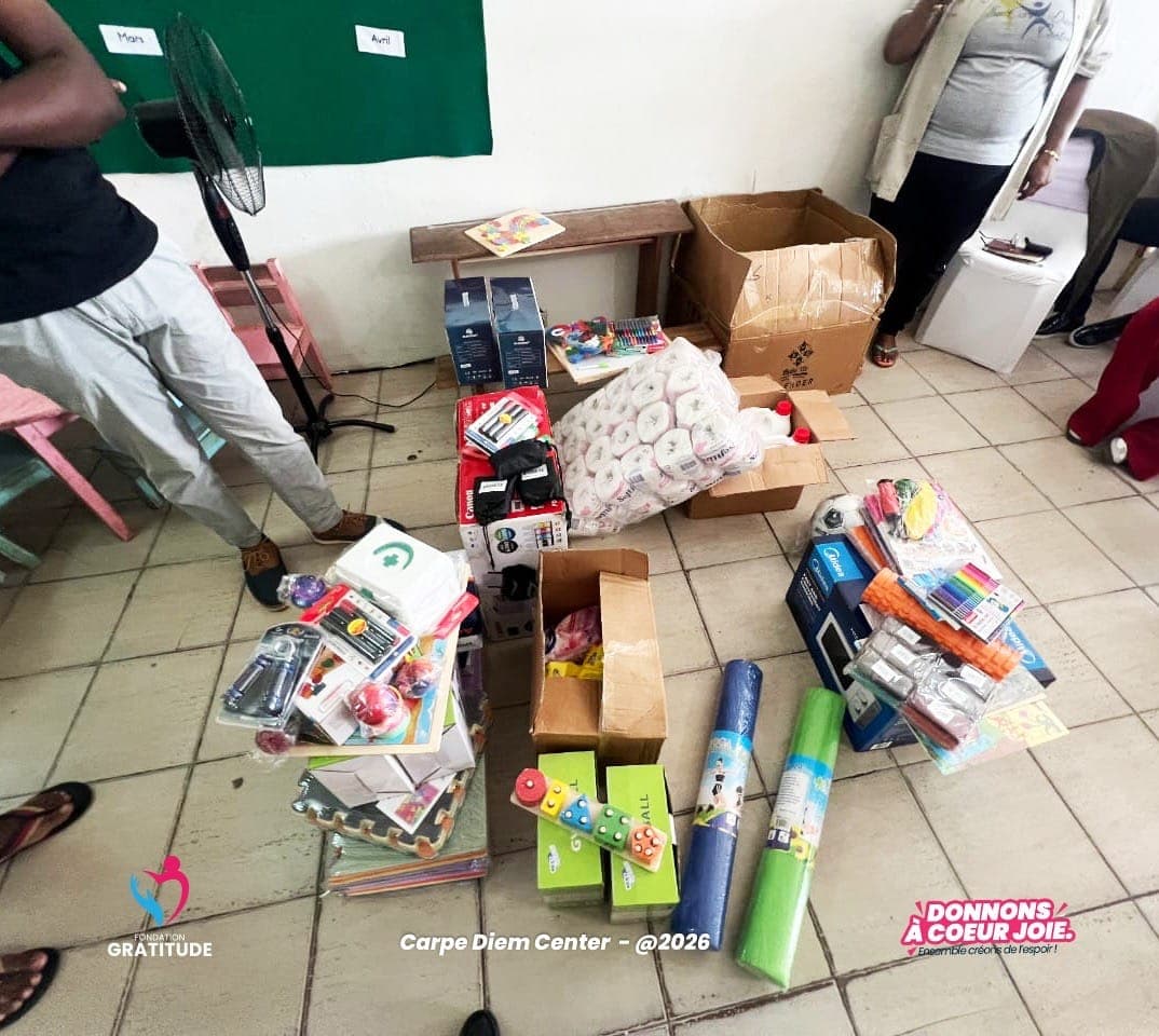 Educational materials and supplies handed over to the center