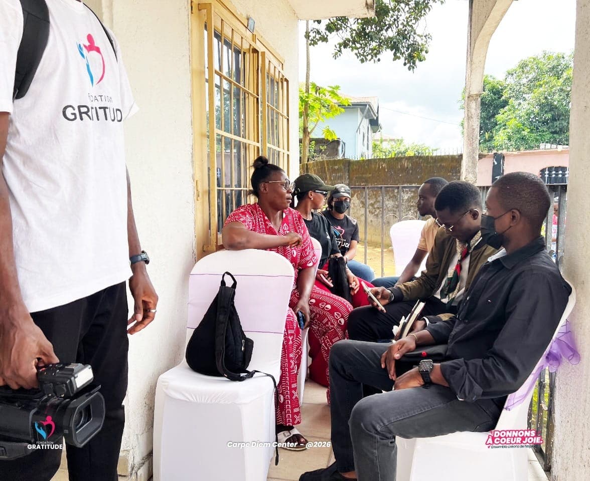 Families and the center’s team gathered for the day