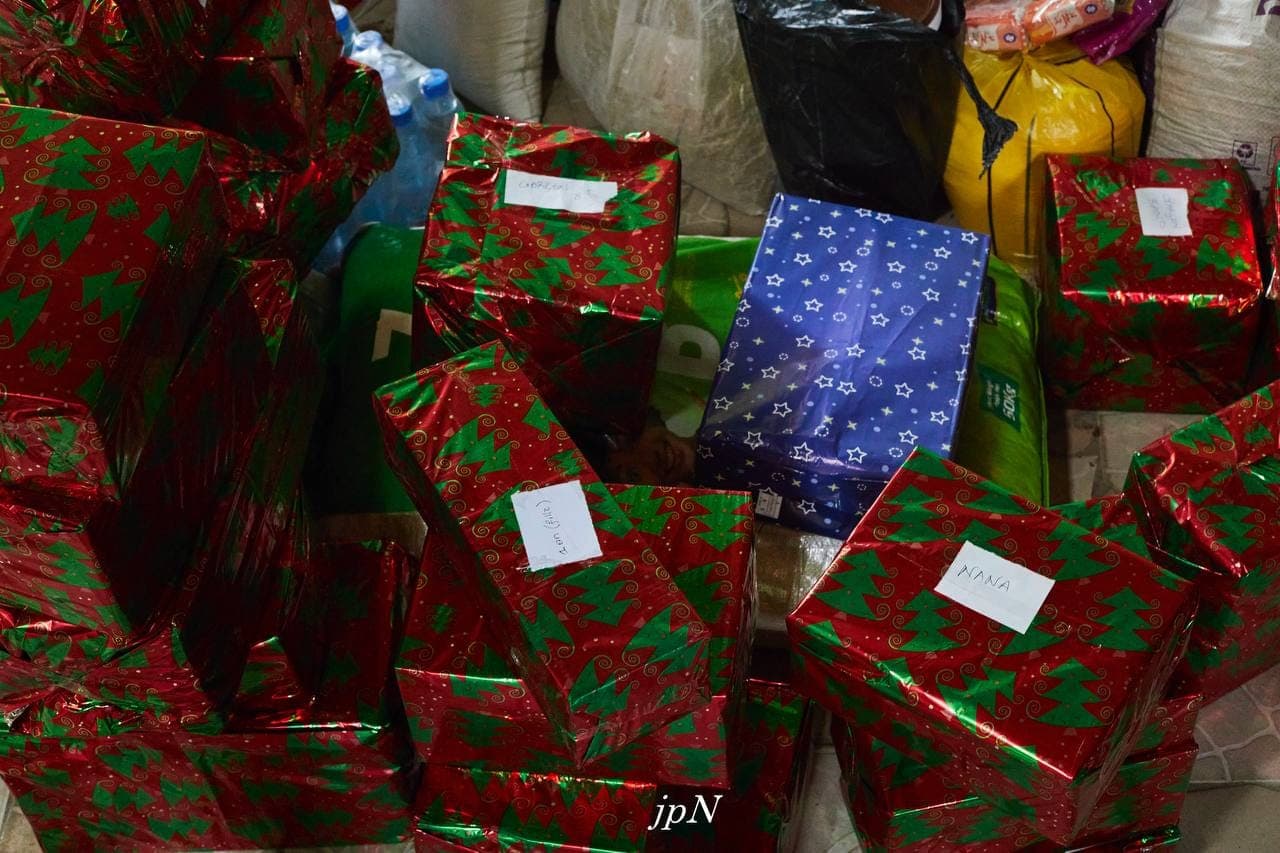 Christmas gifts prepared for the children