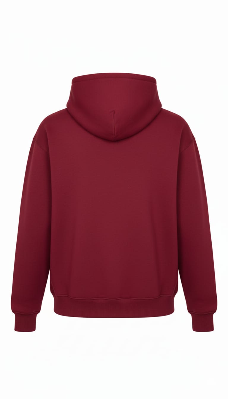 GRATITUDE OVERSIZED HOODIE - Deep Burgundy - Deep Burgundy - 2