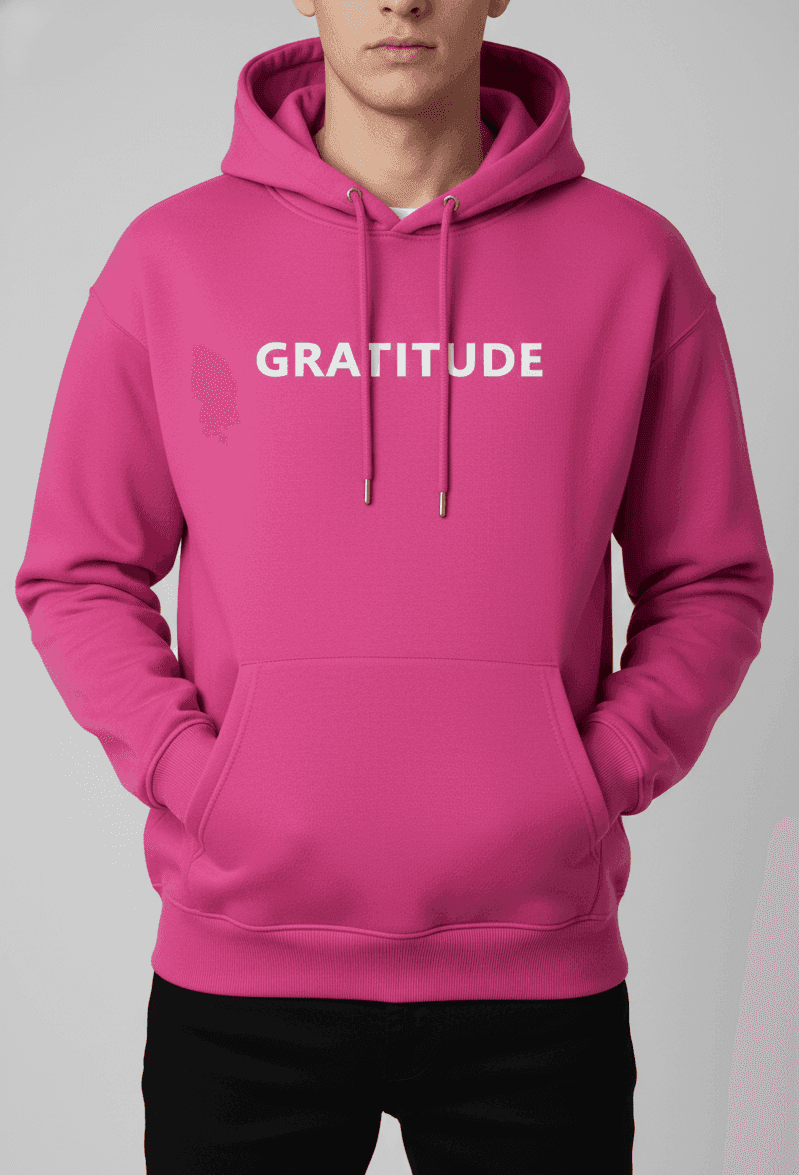GRATITUDE OVERSIZED HOODIE - Pink