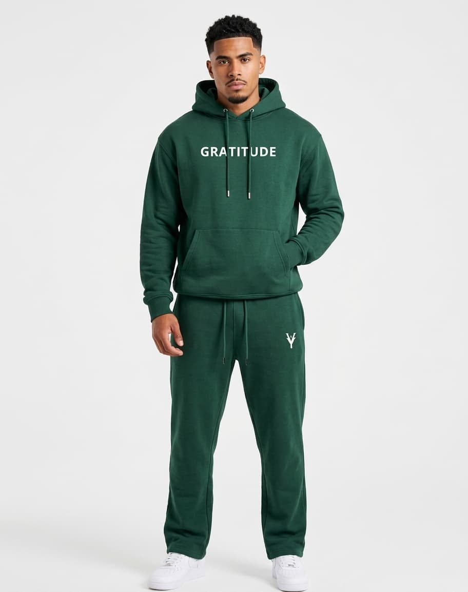 GRATITUDE OVERSIZED HOODIE - Green