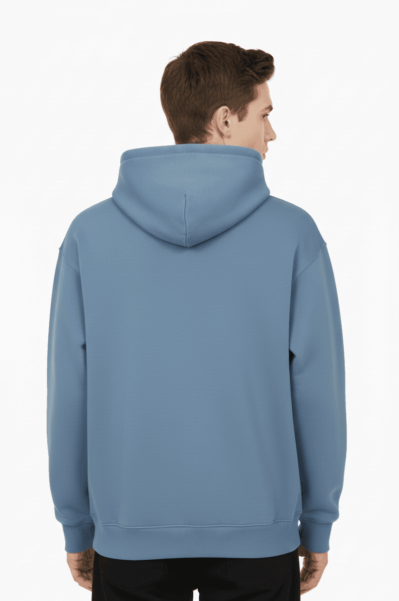 GRATITUDE OVERSIZED HOODIE - Blue - Blue - 4