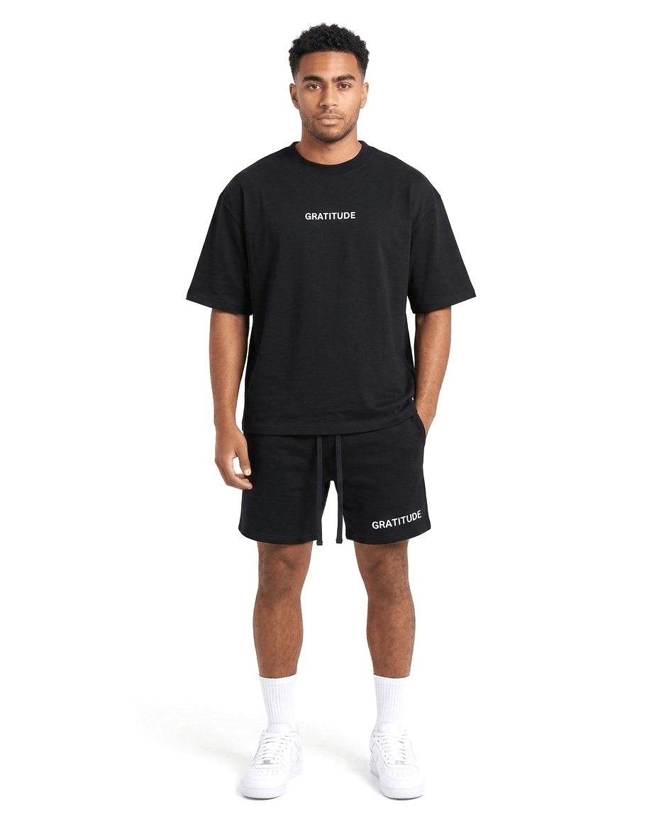 GRATITUDE Essential Sweatshorts – Black - 3