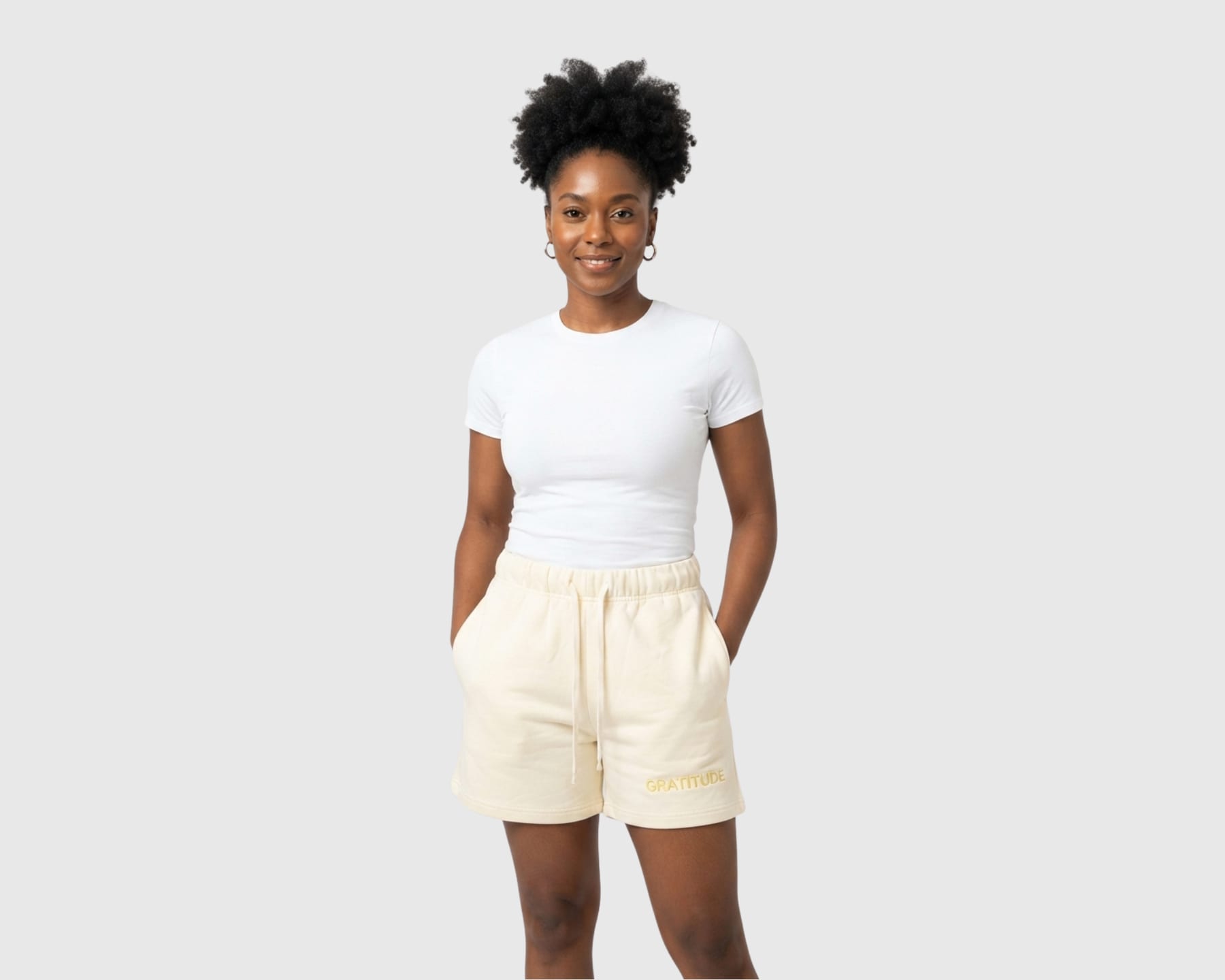 GRATITUDE Essential Sweatshorts Soft Sand - 3