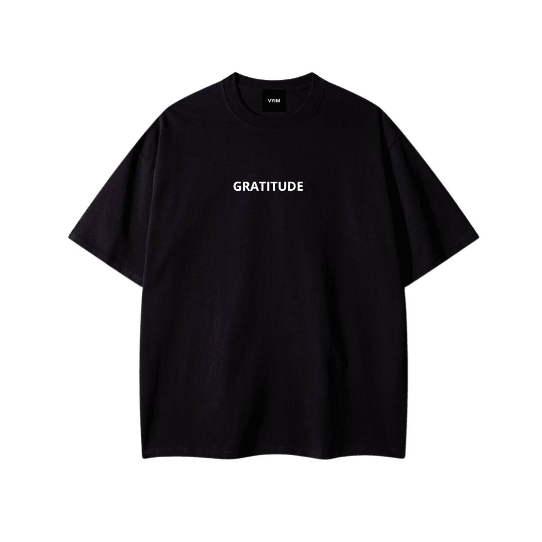 GRATITUDE Vintage Presence Classic Tee – Black - 2
