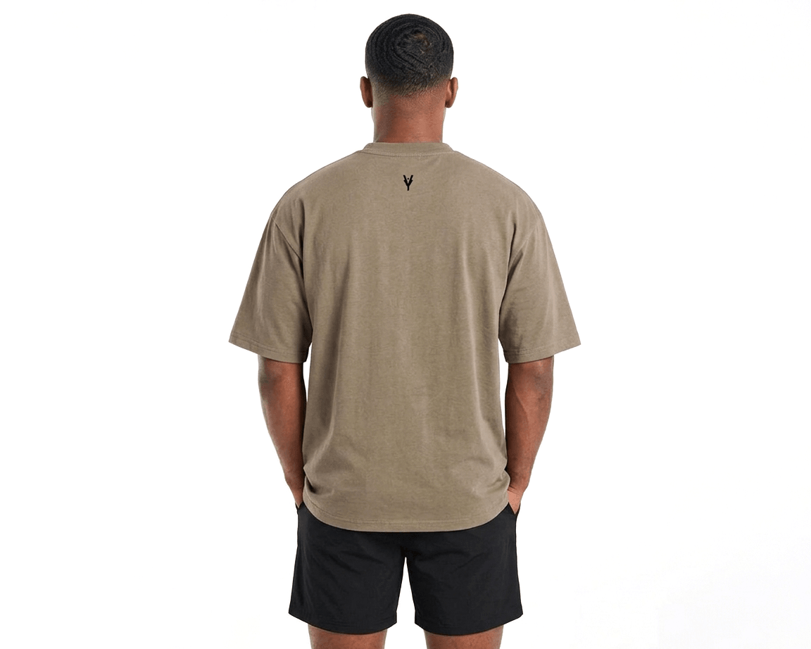 GRATITUDE Vintage Presence Classic Tee – Dusty Brown - 4