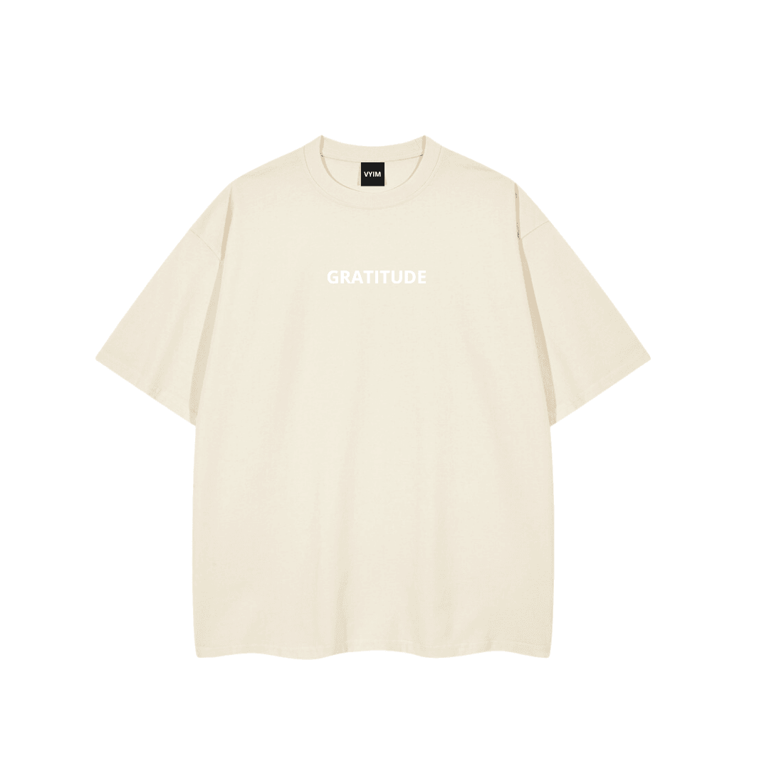 GRATITUDE Vintage Presence Classic Tee – Cream - 2