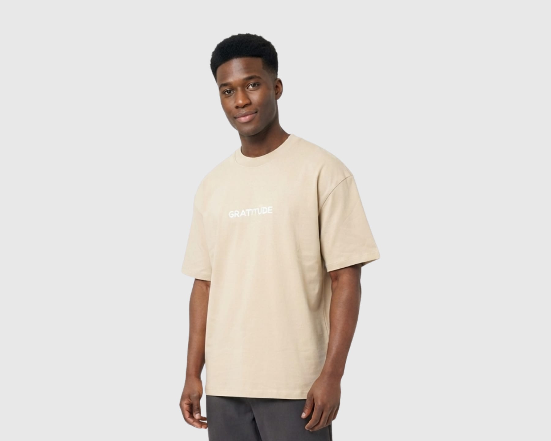 GRATITUDE Classic Tee – Vintage Presence - Cream - 3