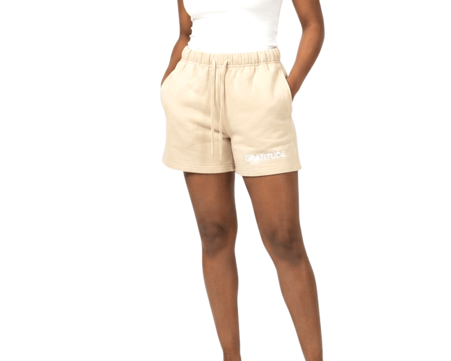 GRATITUDE Essential Sweatshorts – Cream - 2