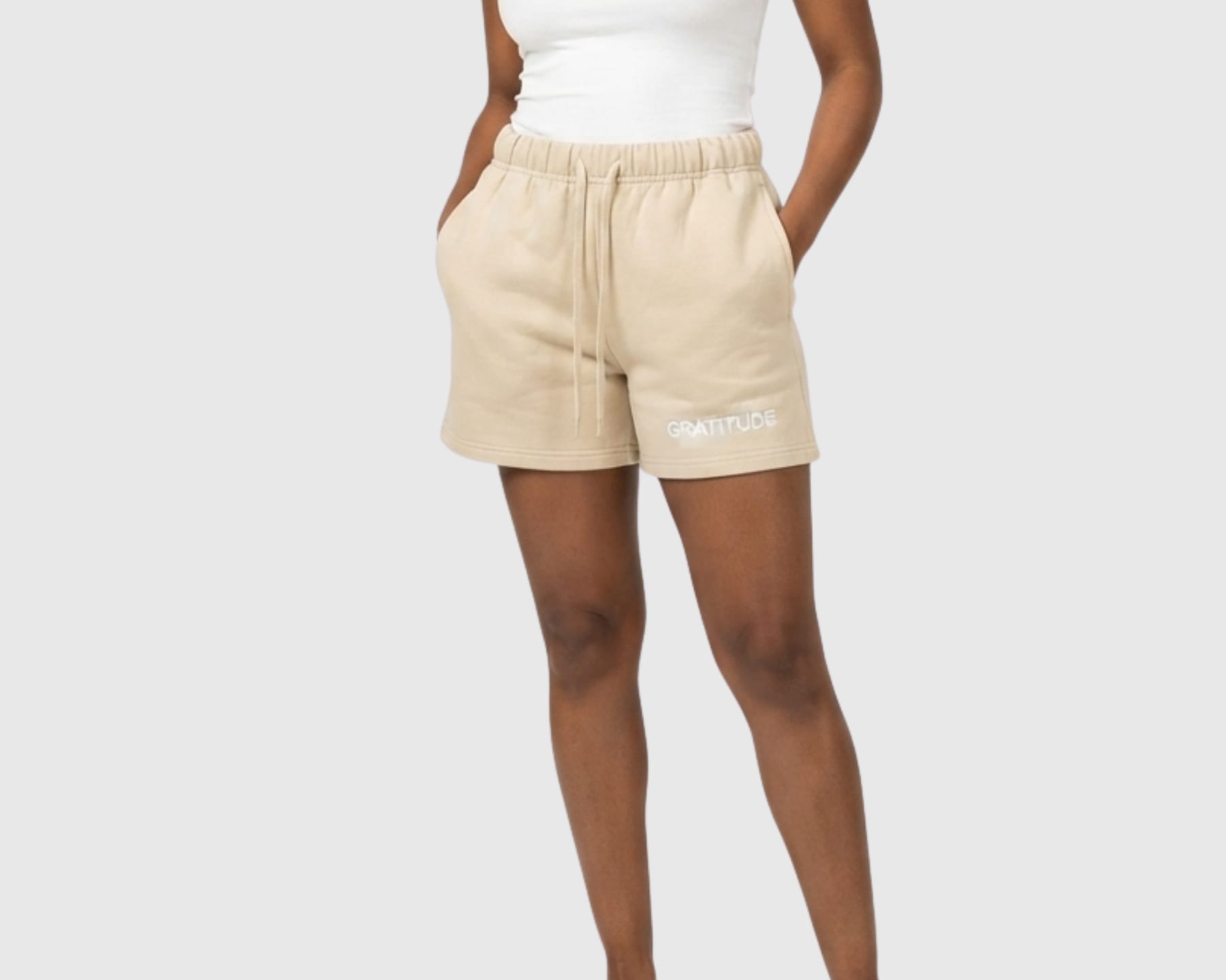 GRATITUDE Essential Sweatshorts - Cream - 2