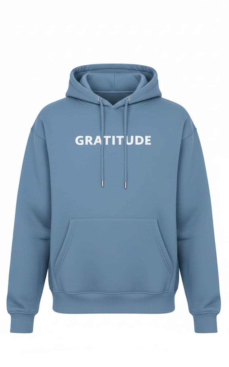 GRATITUDE OVERSIZED HOODIE - Blue GRATITUDE OVERSIZED HOODIE - Blue