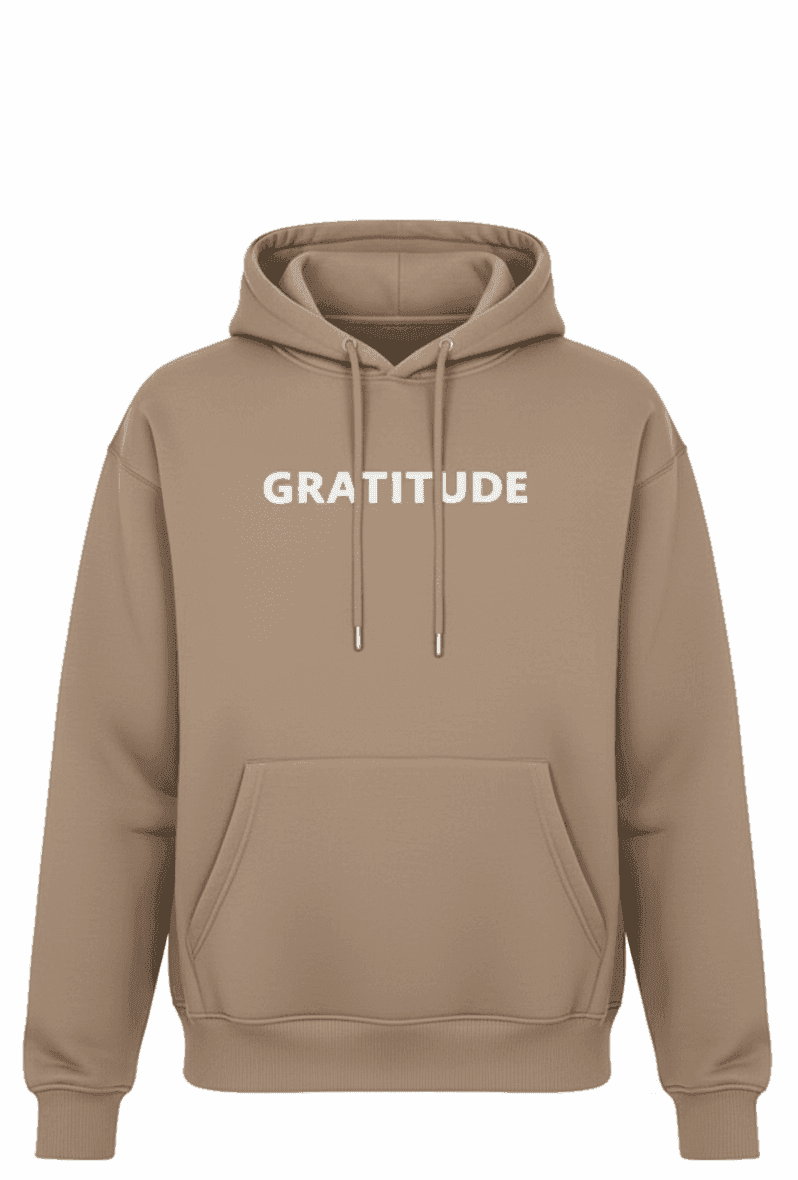 GRATITUDE OVERSIZED HOODIE - Natural Clay GRATITUDE OVERSIZED HOODIE - Natural Clay
