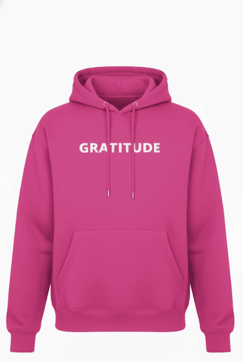 GRATITUDE OVERSIZED HOODIE - Pink - Pink - 1