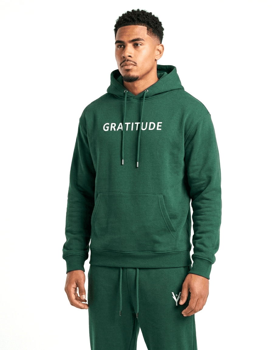 GRATITUDE Oversized Hoodie – Green