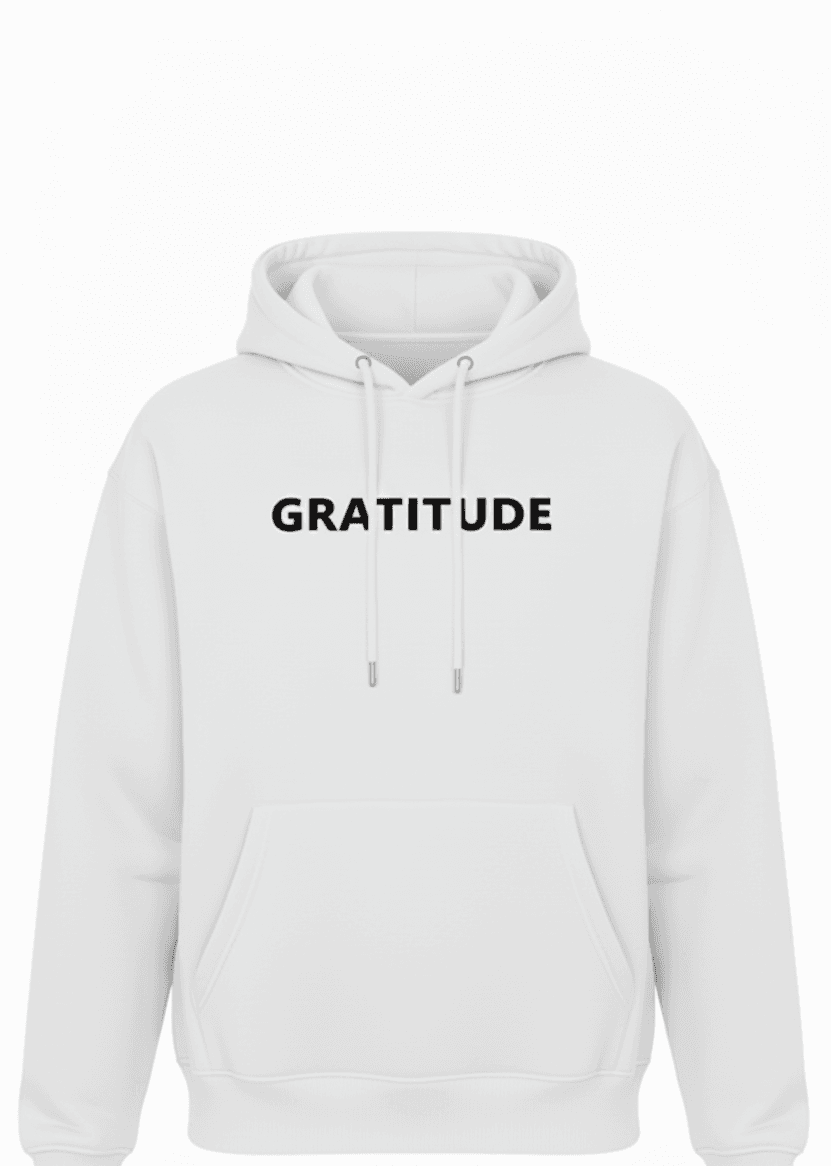 GRATITUDE OVERSIZED HOODIE - White - White - 1