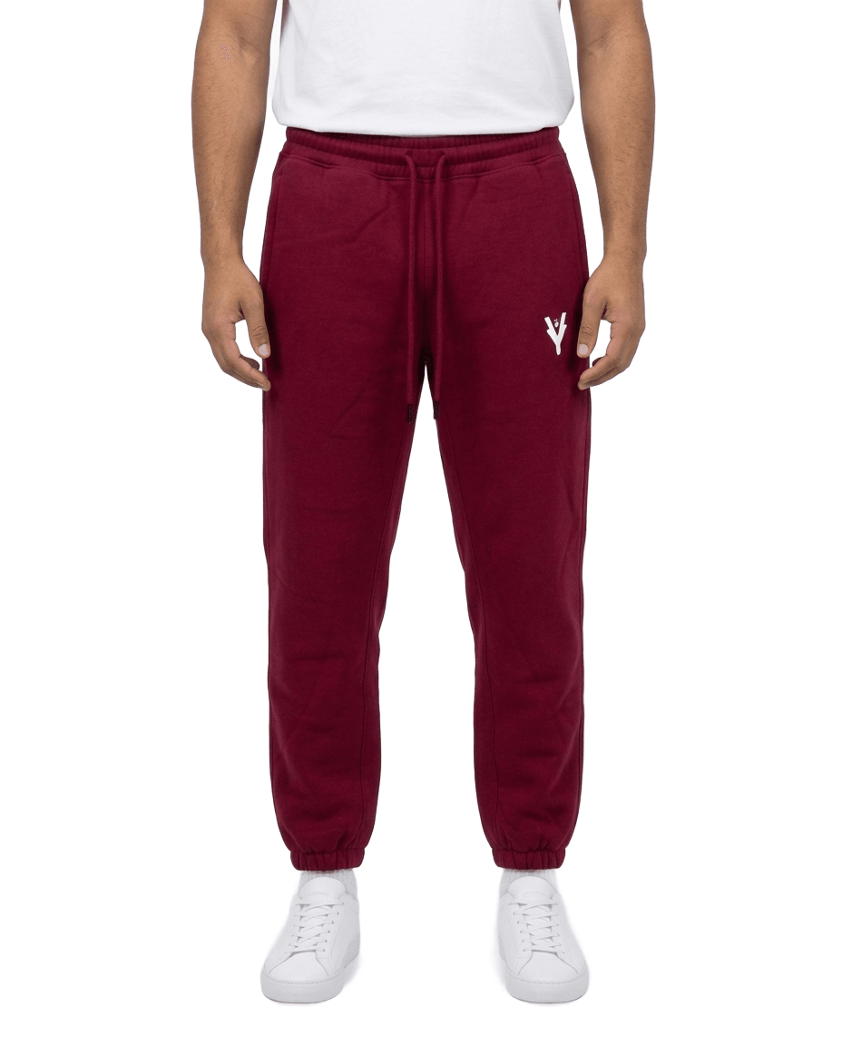 GRATITUDE Sweatpants – Deep Burgundy - White - 2