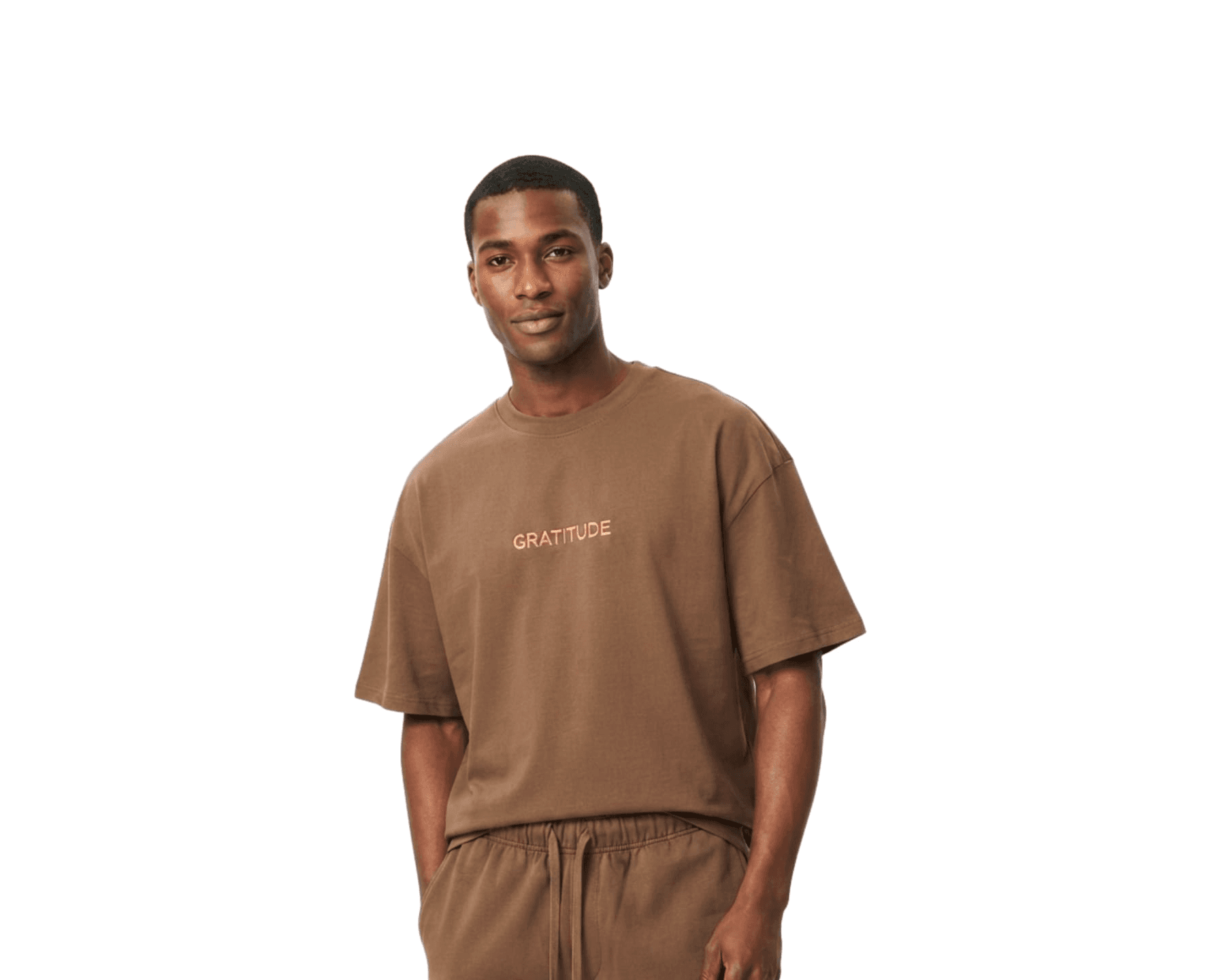 GRATITUDE Vintage Presence Classic Tee – Brown