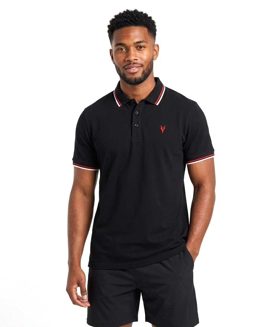 GRATITUDE Signature Polo Crimson Edition – Black - 2
