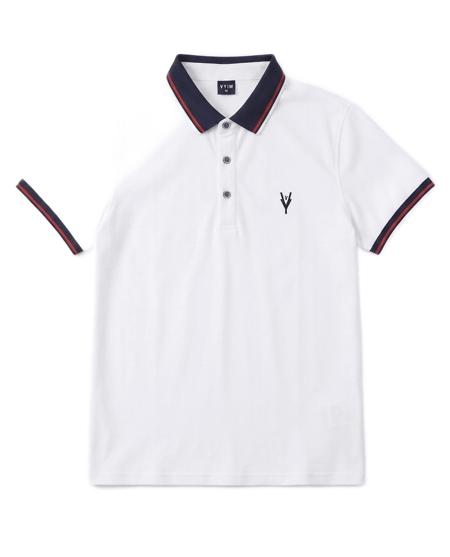 GRATITUDE Signature Polo Crimson Edition – White - 1